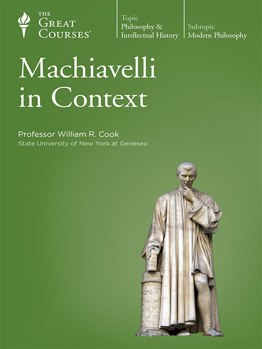 Title details for Machiavelli in Context by William R. Cook - Available